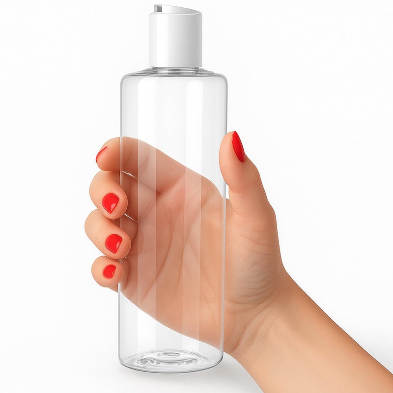 Bar5F Clear Plastic Empty Bottles, 16 oz, 3 Pack, BPA-Free Squeezable Containers with Disc Top Caps for Shampoo, Lotion, Body Soap - Image 4